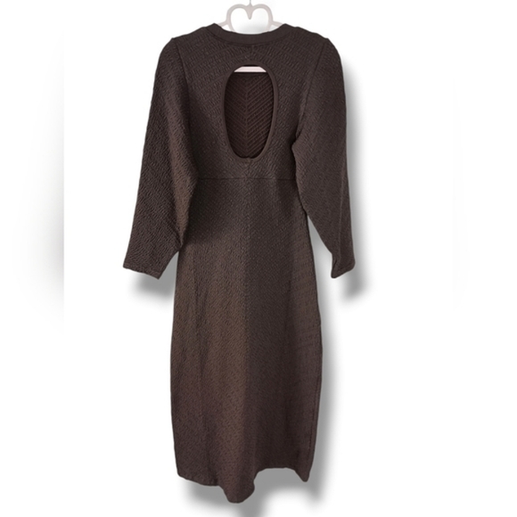 NWOT Free People Gabby Midi Sweater Seamless Dress in Brown 🤎 Size M/L $198 - Picture 5 of 7